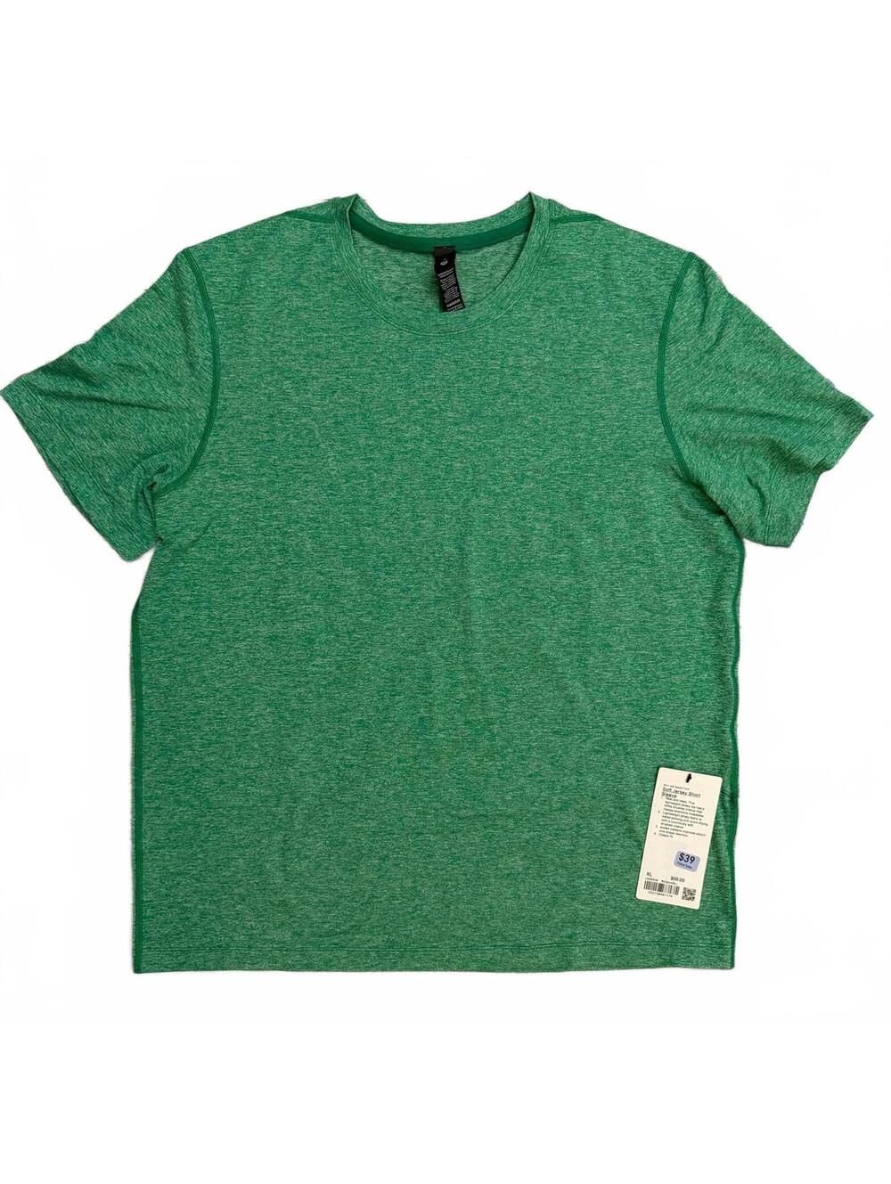 Lululemon Soft Jersey Short Sleeve Shirt Heathered Raceway Green XL NWT